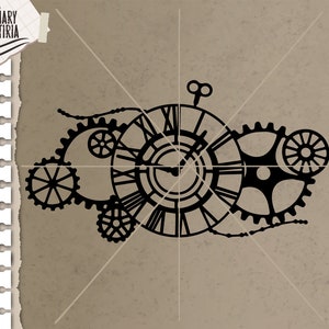 Steampunk clipart svg, Clock svg, cut files svg, dxf, eps, Files for Cricut, Silhouette, Cameo, Digital Files Instant Download