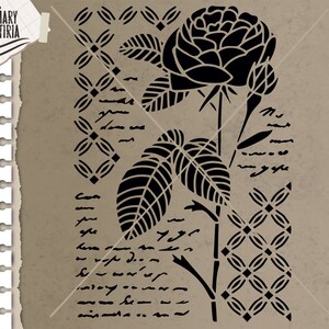 Stencil Flower svg, dxf, eps, png, cut files, Digital Files Instant Download, Files for Cricut, Silhouette, Cameo,