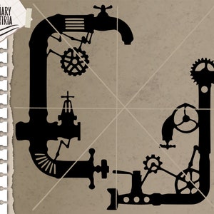 Corners clipart svg, Steampunk svg, dxf, cutt files svg, dxf, eps, Files for Cricut, Silhouette, Cameo, Digital Files Instant Download