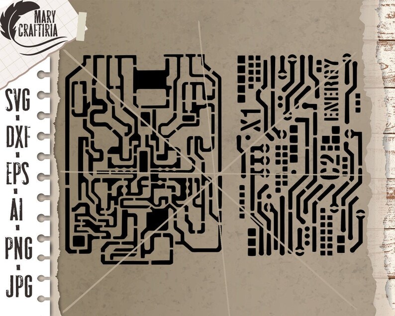 Stencil Electronic Board Svg Stencil Svg Dxf Eps Ai Files Etsy