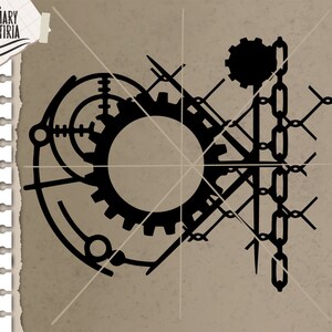 Steampunk Frame clipart cutt files svg, dxf, eps, Files for Cricut, Silhouette, Cameo, Digital Files Instant Download