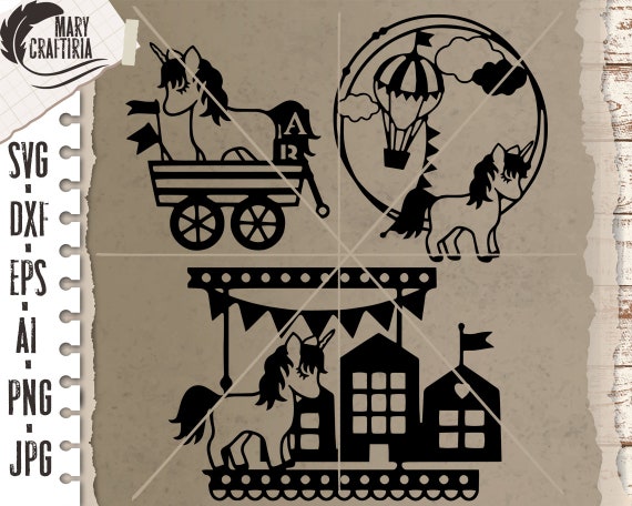Unicorn Clipart Svg Cutting Files SVG DXF EPS Files for - Etsy