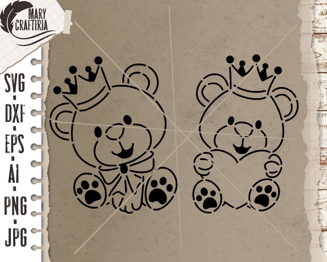 Cookie Schablone Bär Svg Dxf Schablonen Bären Svg Dxf | Etsy