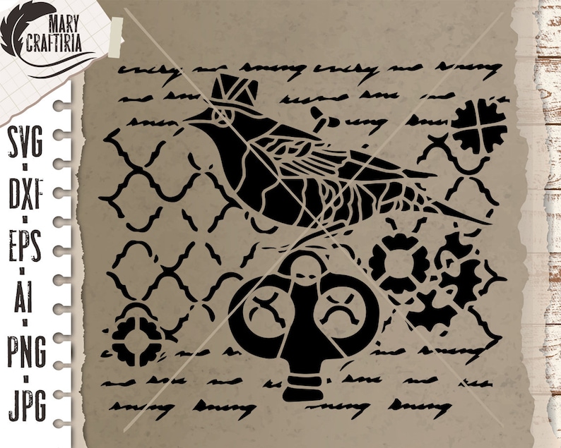 Stencil Steampunk Bird Svg Stencil Background Svg Stencil Etsy stencil-steampunk-bird-svg-stencil-background-svg-stencil-etsy