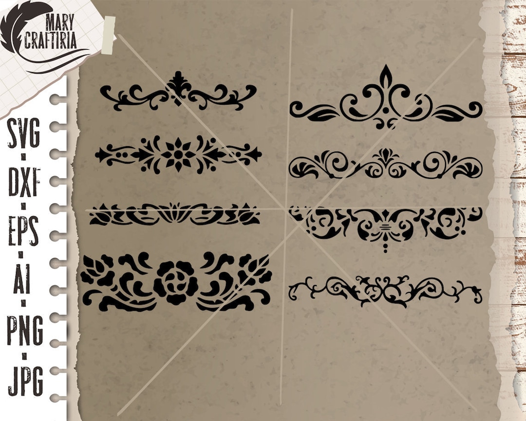 Stencils Tracery Svg, Dxf, Stencil Svg, Stencil Dxf, Eps, Svg, Files for  Cricut, Silhouette, Cameo, Digital Files Instant Download - Etsy