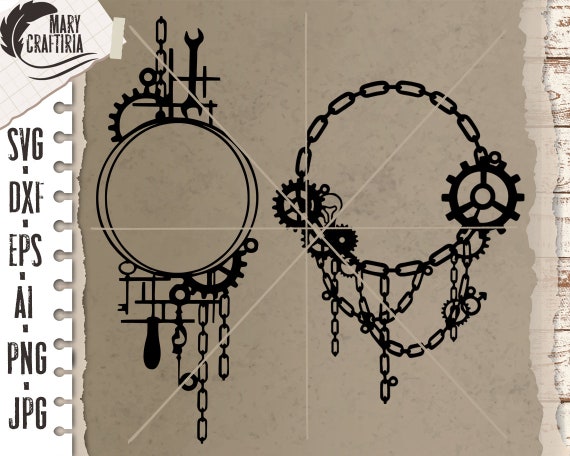 Steampunk Svg Frame Steampunk Svg Dxf Eps Cut File Svg - Etsy