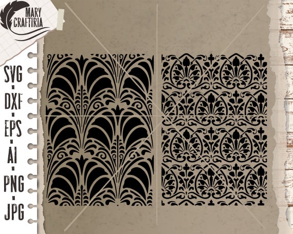 Stencil Background Svg Stencils Background Svg Stencil Dxf | Etsy
