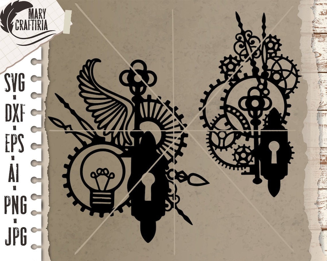 Steampunk Keys Clipart Svg, Keyhole Svg, Magic Keys Svg, Key Svg, Files ...
