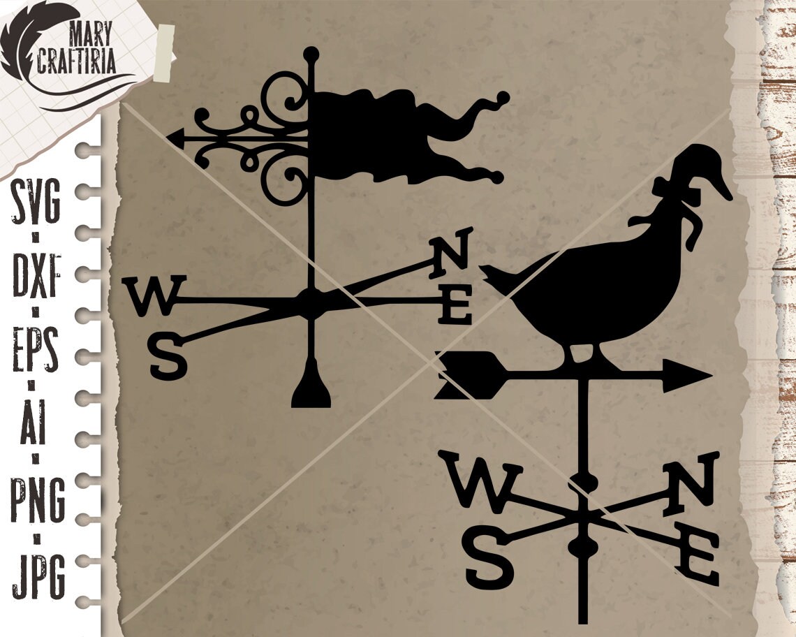 Weather Vane Svg Cut File Dxf Eps Files for Cricut Etsy