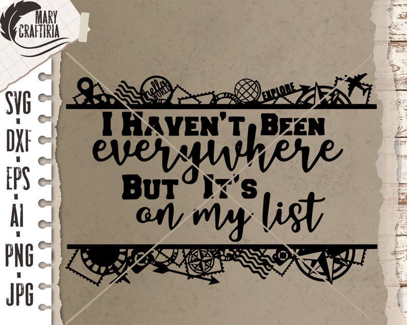 Digital Files Instant Download Cameo dxf Travel svg Files for Cricut eps Silhouette