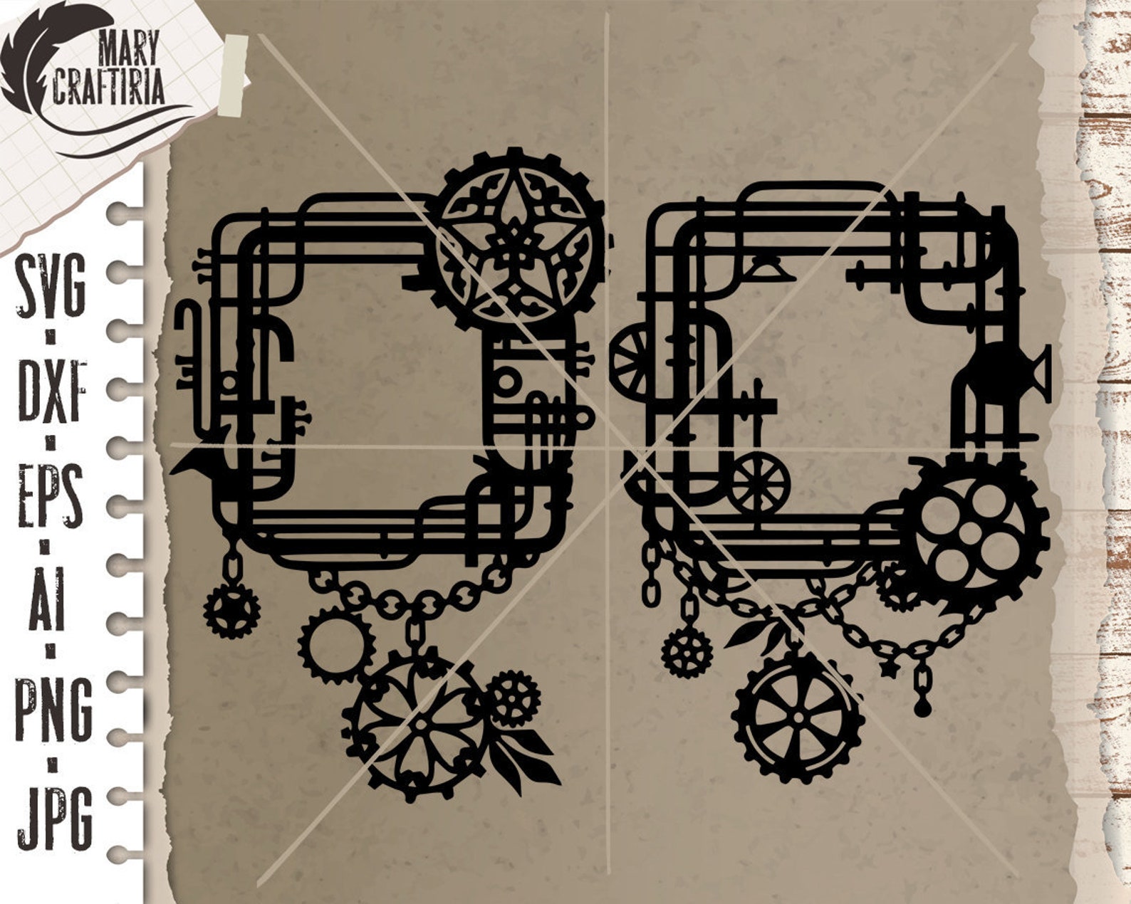 Steampunk Svg Frame Steampunk Svg Dxf Eps Cut File Svg - Etsy Finland