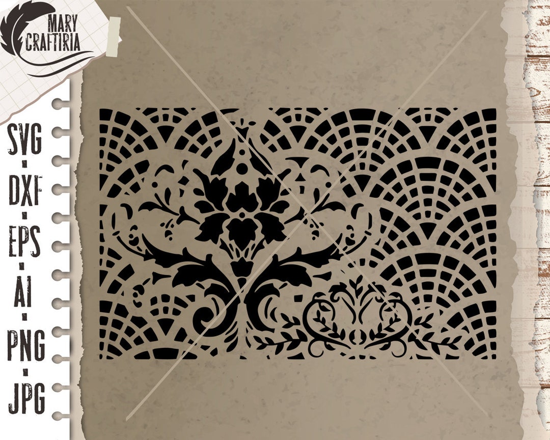 Stencil Background Svg, Stencil Dxf, Eps, Files for Cricut, Silhouette