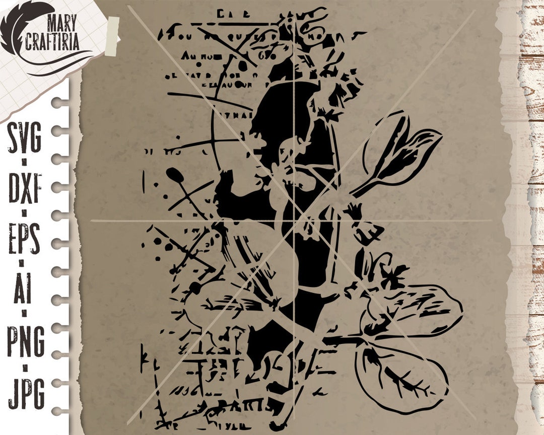 Stencil Background Svg, Stencil Dxf, Svg, Eps, Files for Cricut