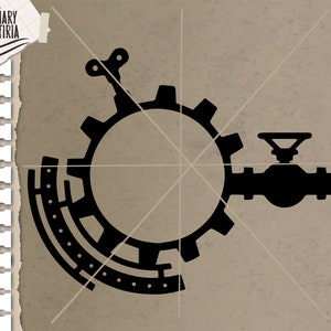 Steampunk frame clipart svg eps dxf cutt files, Files for Cricut, Silhouette, Cameo, Digital Files Instant Download