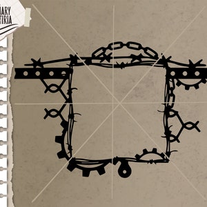 Steampunk frame clipart svg, dxf, eps, cutt file svg, Digital Files Instant Download, Files for Cricut, Silhouette, Cameo