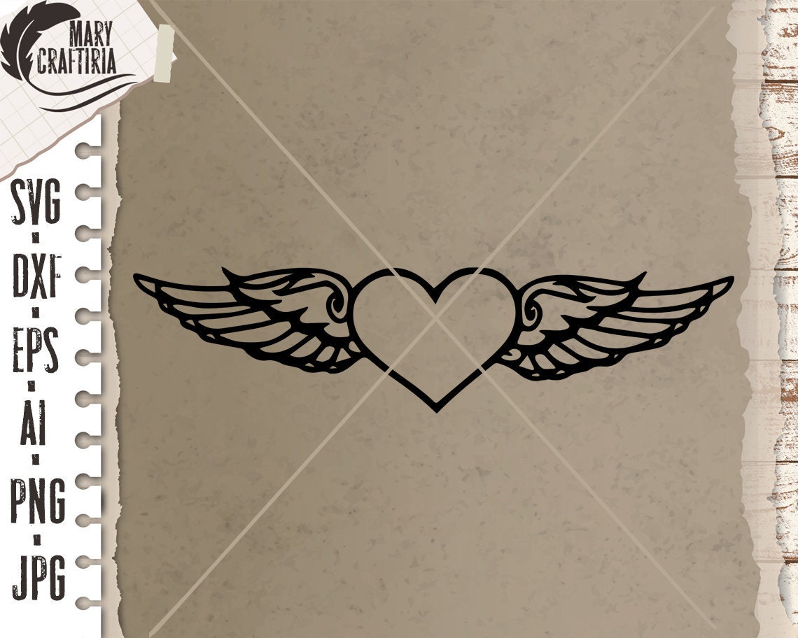 Corazón svg eps dxf archivo de corte Archivos para Cricut | Etsy