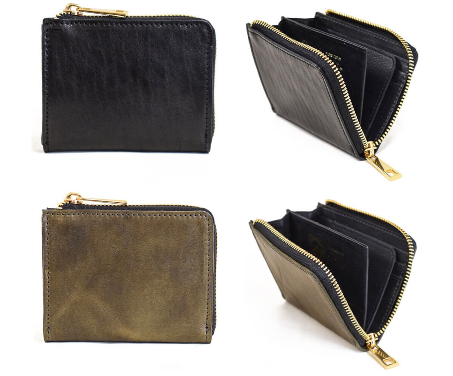 Horse Leather Zip Mini Wallet TIDY Mini Compact Handcrafted Etsy