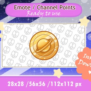 Galaxy Planet Channel Point/Emote (Gold)