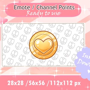 Heart Channel Point/Emote (Gold)