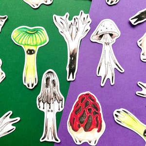 Stickers Spooky Mushrooms