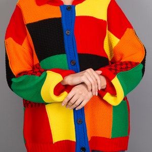 mens colorful cardigan