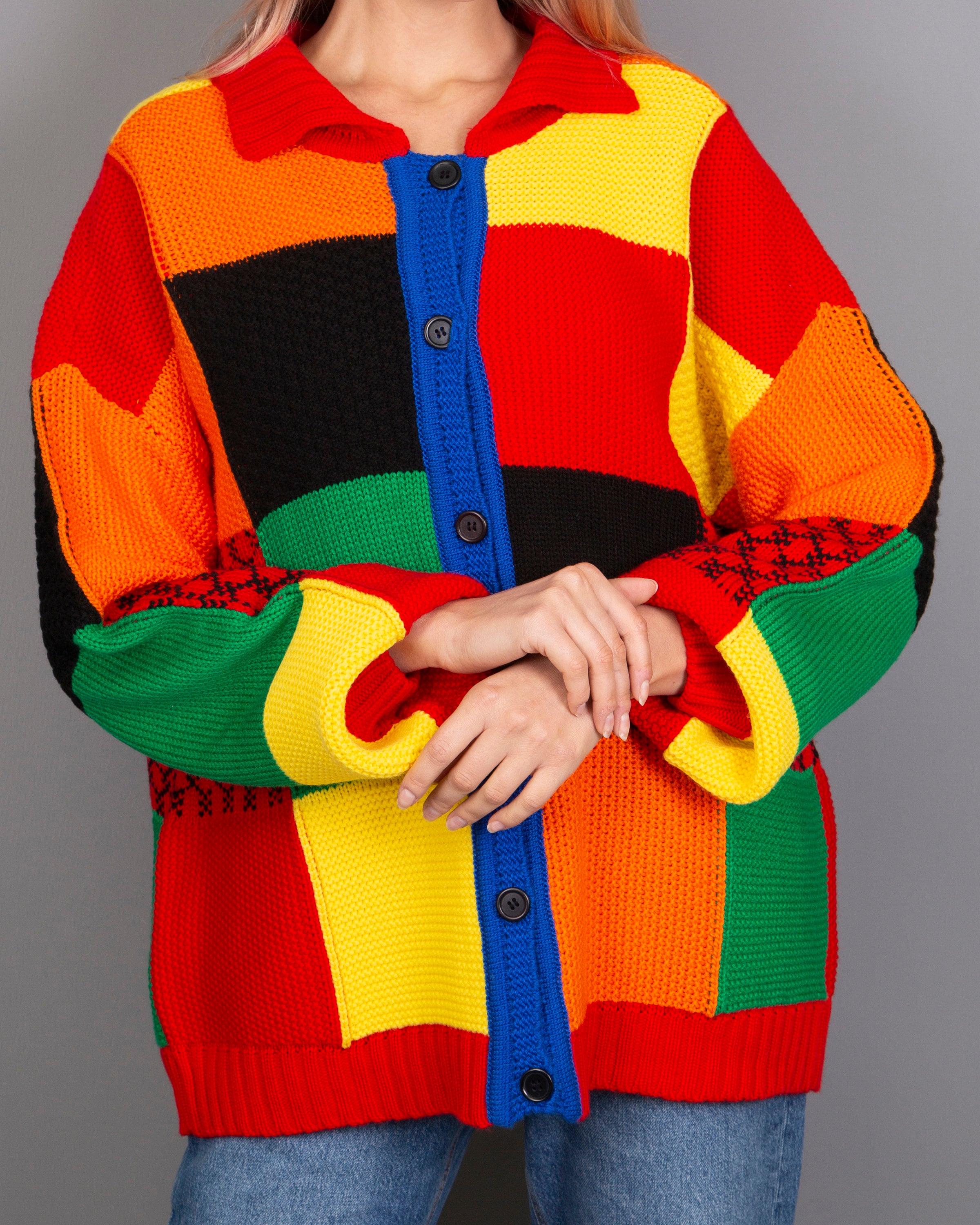 Colorful Cardigan - Etsy