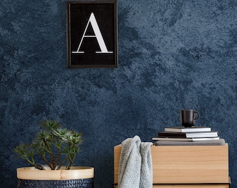 Navy Blue Concrete Texture Wallpaper | Modern Concrete Look Wall Mural | Peel and Stick