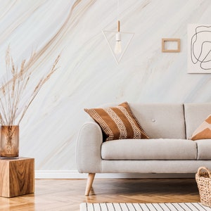 Marble Texture Wallpaper Peel and Stick | Soft Marble Wall Mural