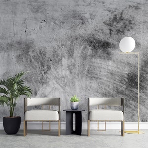 Concrete Texture Wallpaper Peel and Stick | Grey Concrete Wall Mural