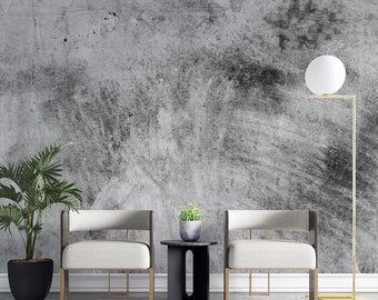 Concrete Texture Wallpaper Peel and Stick | Grey Concrete Wall Mural