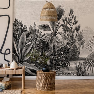 Landscape Wallpaper Peel and Stick Monochrome Landscape Wall Mural image 7