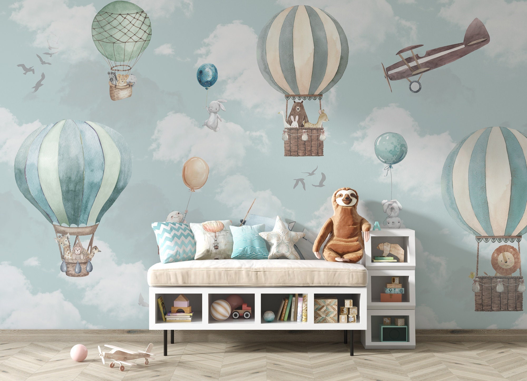 Kids Wallpaper Peel and Stick Hot Air Balloon Removable - Etsy Canada Kids Wallpaper Peel and Stick Hot Air Balloon Removable - Etsy Canada