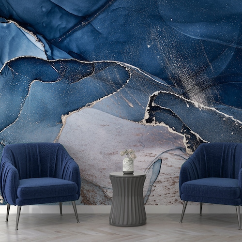 Marble Wallpaper Removable Wallpaper Peel and Stick Etsy