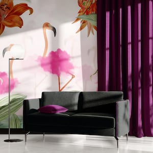 Tropical Wallpaper Peel and Stick | Animal Wall Mural