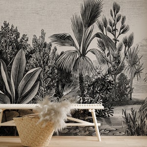 Landscape Wallpaper Peel and Stick Monochrome Landscape Wall Mural image 4