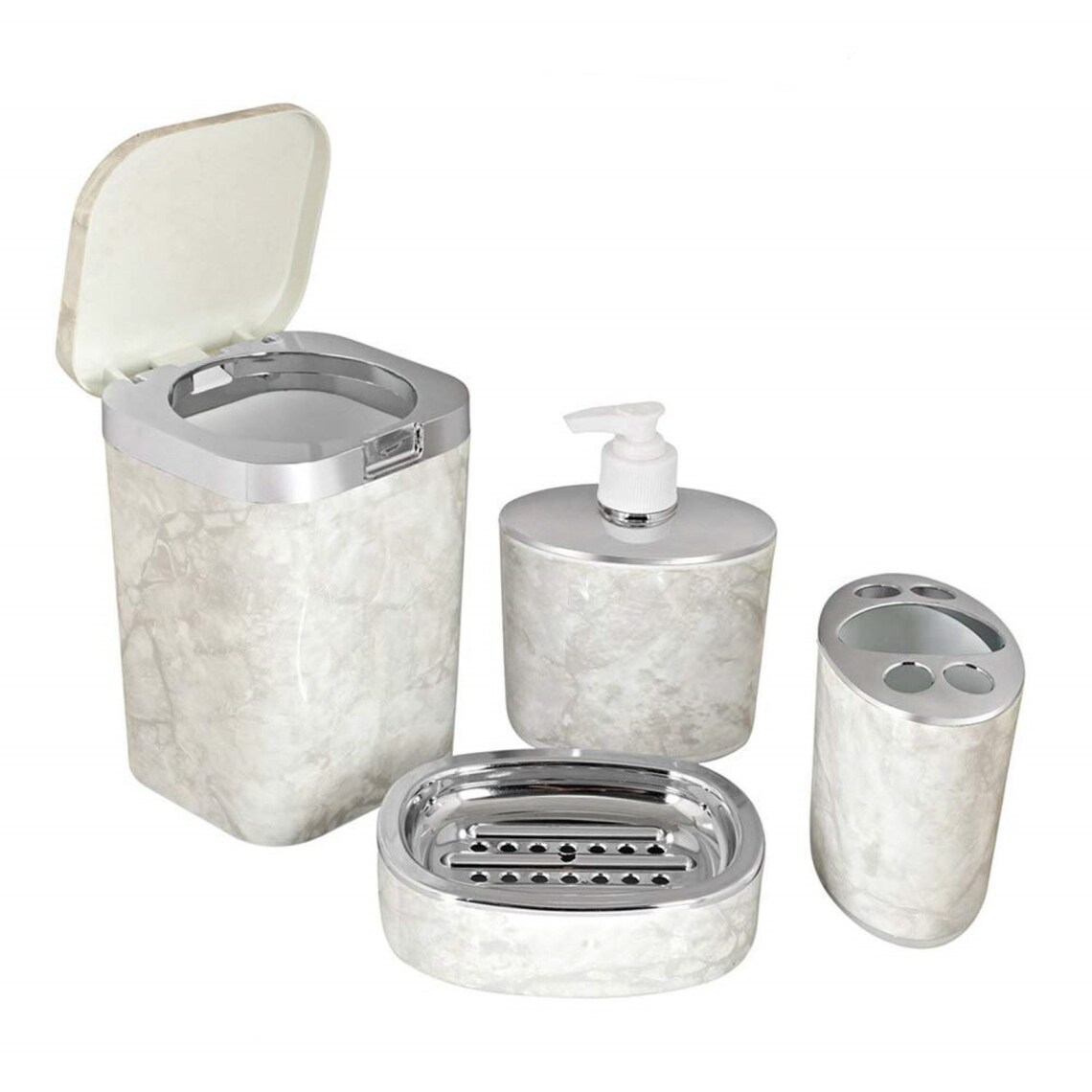 Premium Design Chrome Plated Ceramic Feel Bathroom Accessory 4 Etsy