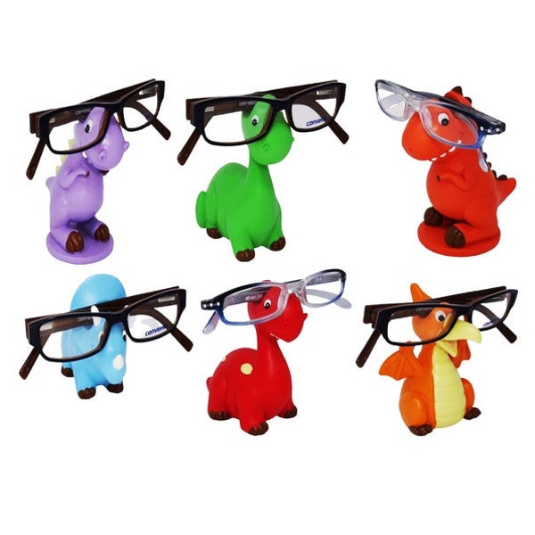 Dinosaur Glasses Spectacle Sunglasses Holder/Stand (7 Variations) - Children or Adults - Cute Happy Bright Ornament