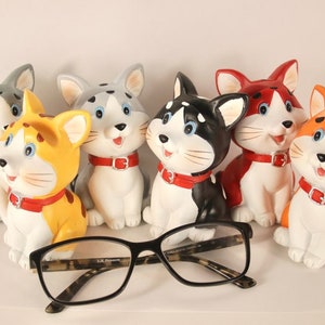 Cute Cat / Kitten Glasses Spectacle Sunglasses Holder/Stand (6 Variations) - Children or Adults - Smiley Bright Ornament