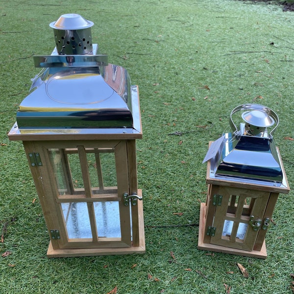 Garden / Doorstep Double Lantern within a Lantern Decoration