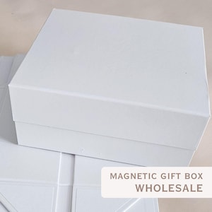 Magnetic Gift Box Bulk Empty Luxury Box Party Favor White Magnetic Box Bridesmaid Proposal Box Wholesale Premium Box DIY Wedding Favour Box
