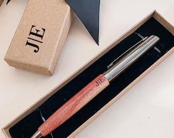Personalized Engraved Pen Name Initials Groomsmen Gift Custom Monogram Pen Best Man Gift Officiant Father Of Bride Wedding Party Thank You