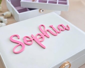 Personalized Jewelry Box with Name Custom Jewelry Organizer Gift for Women Bridesmaid Birthday Teen Girl Keepsake Box for Daughter Heirloom