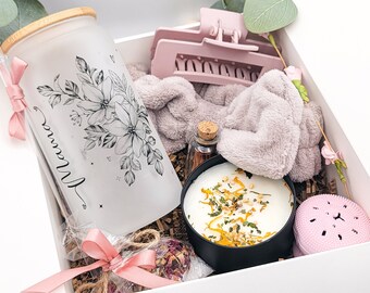 Pampering Gift Box for Mom Self Care Box for women Spa Gift Box New Mama Hygge Gift salt box Self Love Spa Box for her Expecting Mom Gift