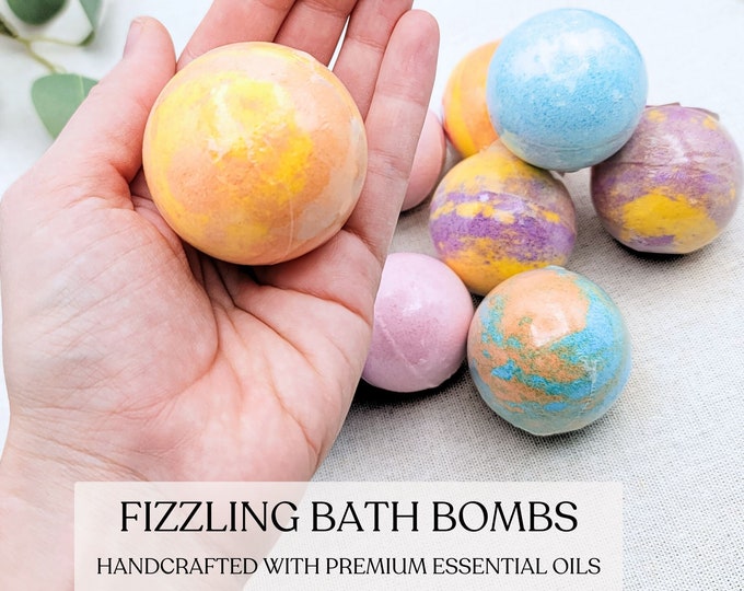 Relaxing Bath Fizzers Jumbo Strawberry Bath Bomb Lavender Bath Bomb Coconut Bath Bomb Soothing Relaxing Spa Bath