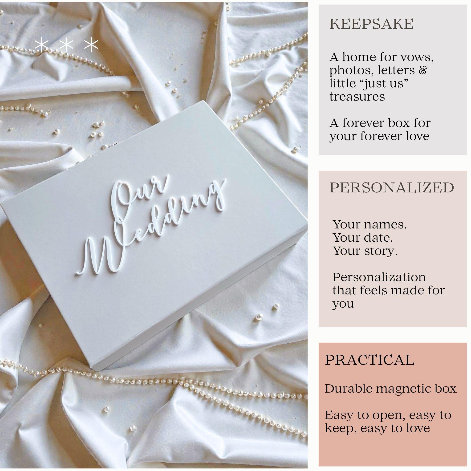 Personalized Wedding Memory Box Custom Keepsake Box for Bride and Groom ...