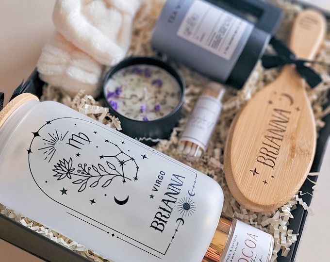 Zodiac Sign Gift Box for Woman Virgo Gift Idea Horoscope Birthday Gift for Her Zodiac Gift Basket Leo Present Best Friend Astrology Lover