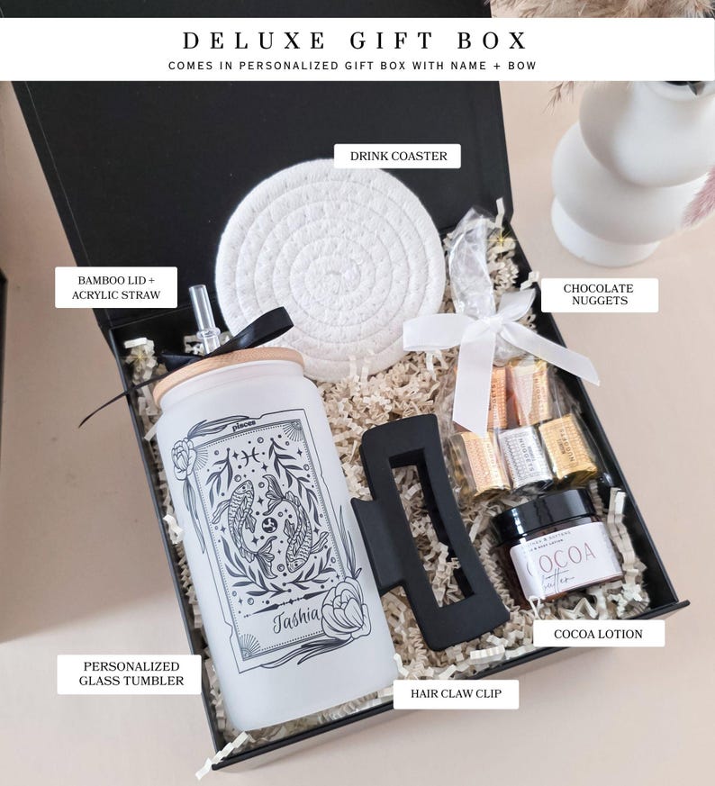 Horoscope Gift Box Personalized Self-Care Package Birthday Present Scorpio Gift Set Virgo Gift Gemini Astrology Gift Libra Gift Celestial Deluxe Gift Box