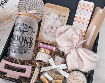 Gift for Reader Women Book Lover Gift Box Bookish Gift Basket Book Club Gift Set Reader Birthday Box Library Lover Box Set Care Package Cozy