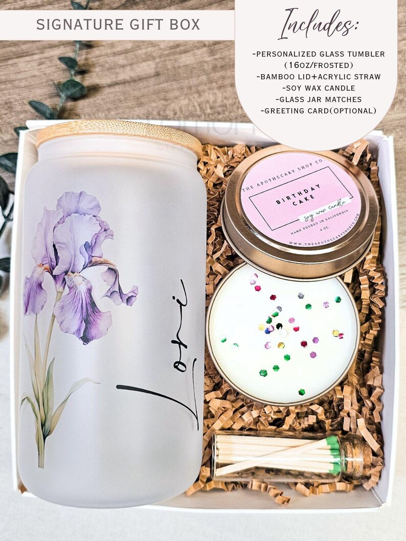 Sister Gift From Sister Birthday Flower Spa Kit for Mom Hygge Gift Box Best Friend Gift Woman Personalized Christmas Gift Basket Daughter Signature Gift Box
