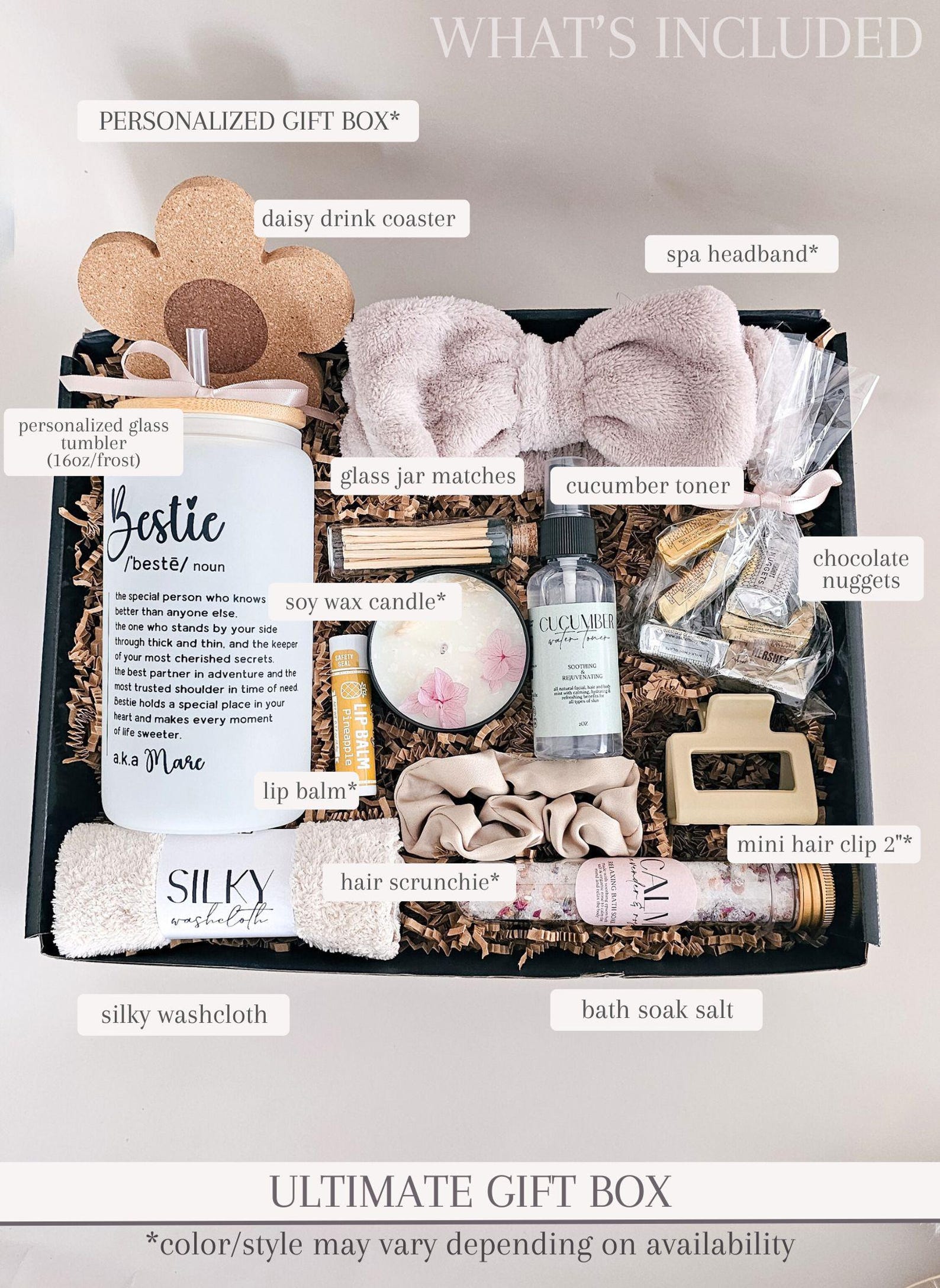 Birthday Box for Best Friend Gift Basket Bestie Gift Box Personalized ...